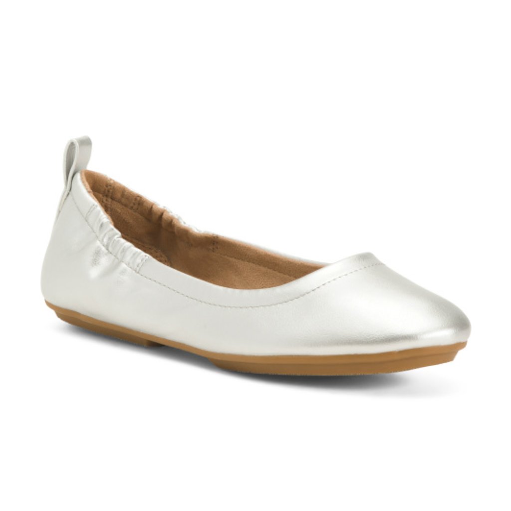 Nwt Cushionaire Silver Misty Ballet Flats Silver 261no